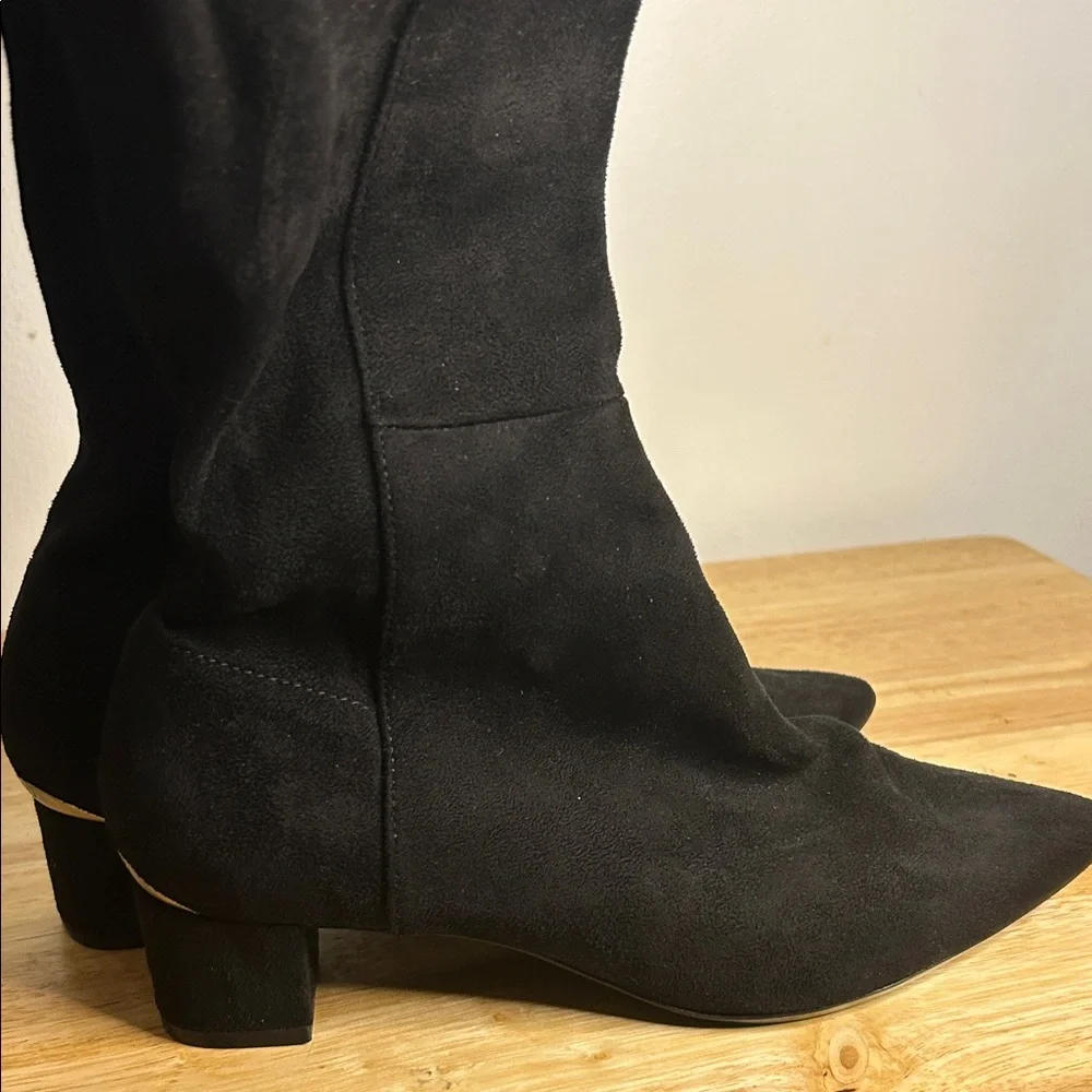 Calvin Klein Georgeanna Black Over the Knee Boots